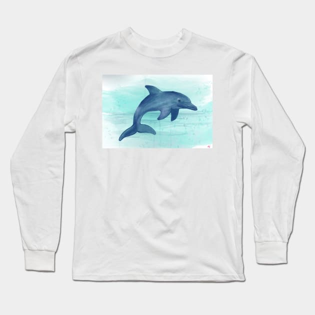 Dolphin Long Sleeve T-Shirt by Artistica